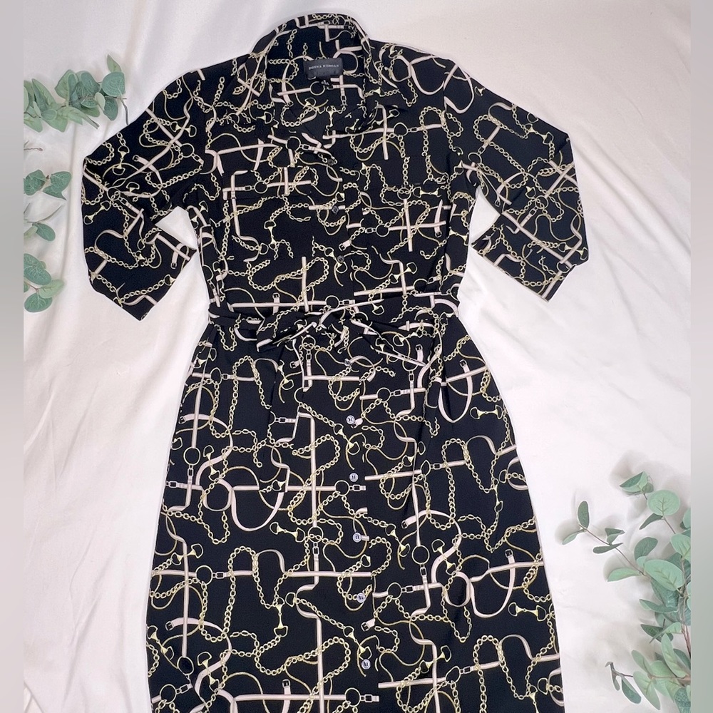 Chain Print Maxi Dress